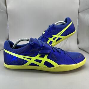 Asics Hyper Throw 3 Shoes Mens Size 11 Blue Neon Yellow Track Field G507Y